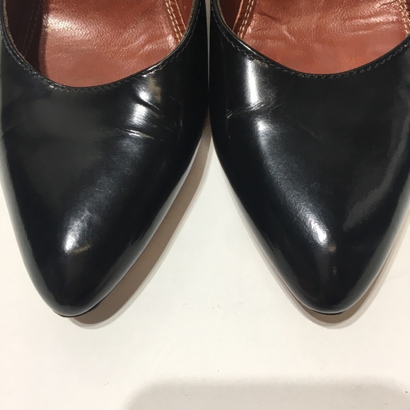 Coach Classic Black Leather Heels Size 8.5 - Picture 3 of 8